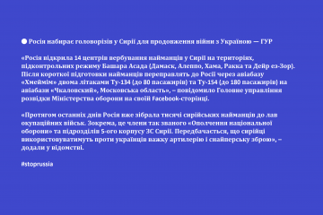 🔴 Росія набирає головорізів у Сирії для продовження війни з Україною — ГУР 🔴 Росія набирає головорізів у Сирії для продовження війни з Україною — ГУР
