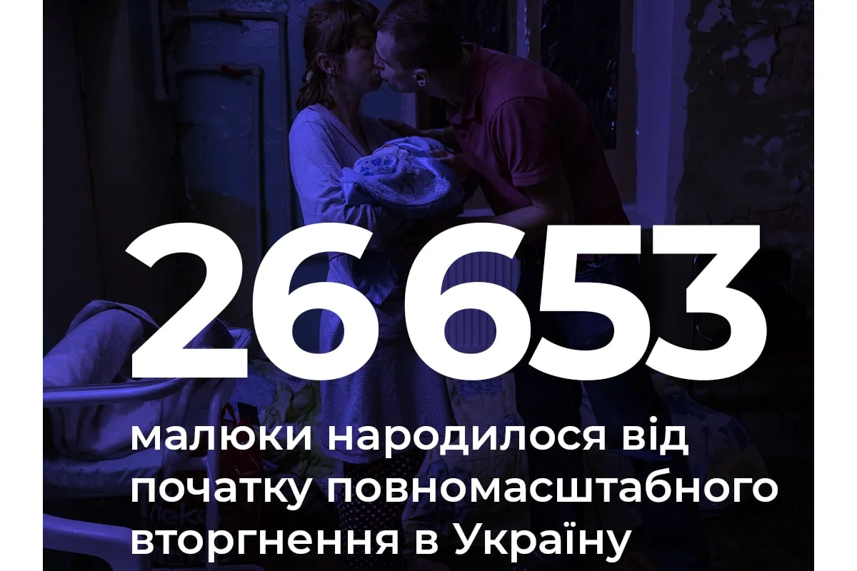 Російське вторгнення в Україну : Понад 26 тисяч немовлят народилося в Україні з початку масштабної війни 
