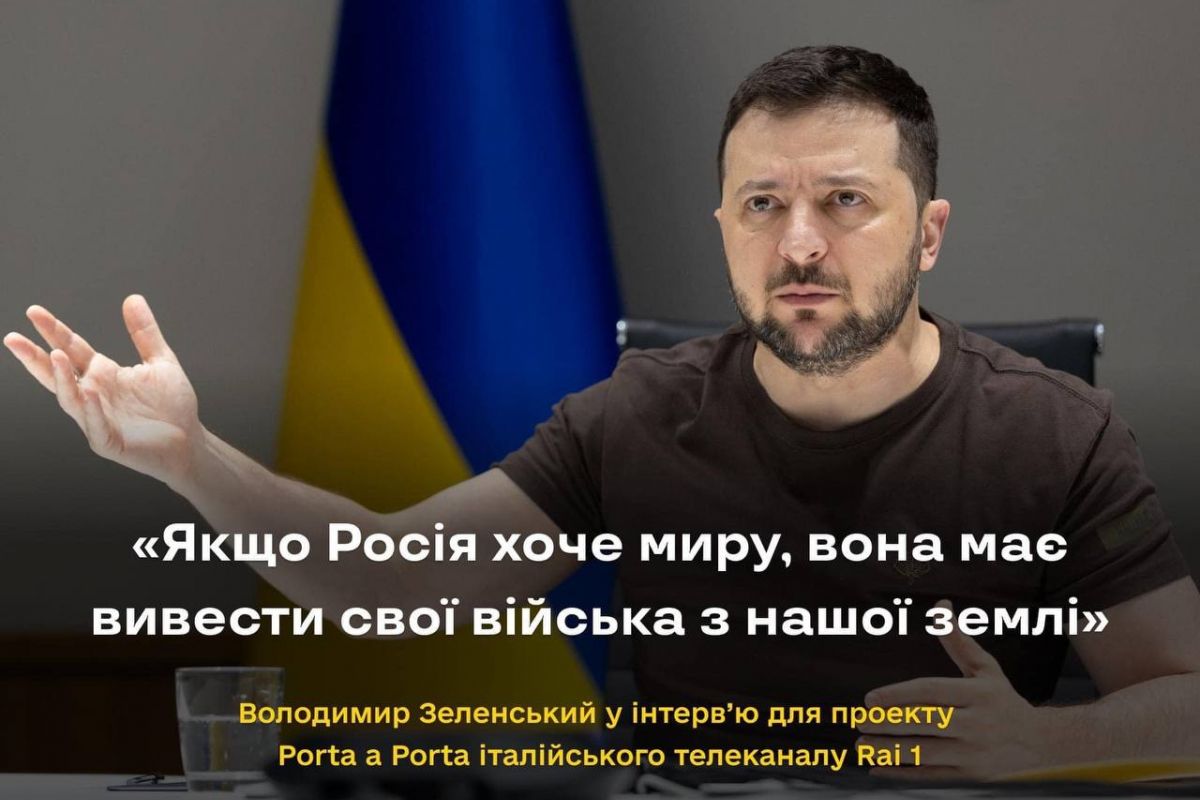 Володимир Зеленський готовий продовжувати перемовини, щоб завершити війну, звільнити окуповані території та зберегти життя людей Володимир Зеленський готовий продовжувати перемовини, щоб завершити війну, звільнити окуповані території та зберегти життя людей
