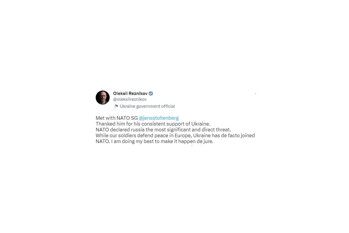 Олексій Резніков повідомив, що "НАТО оголосило росію найбільшою і прямою загрозою Олексій Резніков повідомив, що "НАТО оголосило росію найбільшою і прямою загрозою