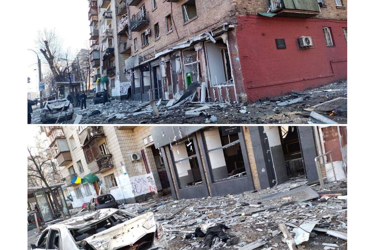 🔴 У Києві ворожий снаряд влучив у двір будинку у Подільському районі 🔴 У Києві ворожий снаряд влучив у двір будинку у Подільському районі