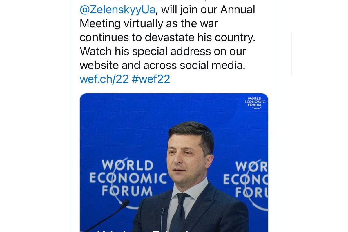 Зеленський виступить на Всесвітньому економічному форумі у Давосі — Bloomberg Зеленський виступить на Всесвітньому економічному форумі у Давосі — Bloomberg