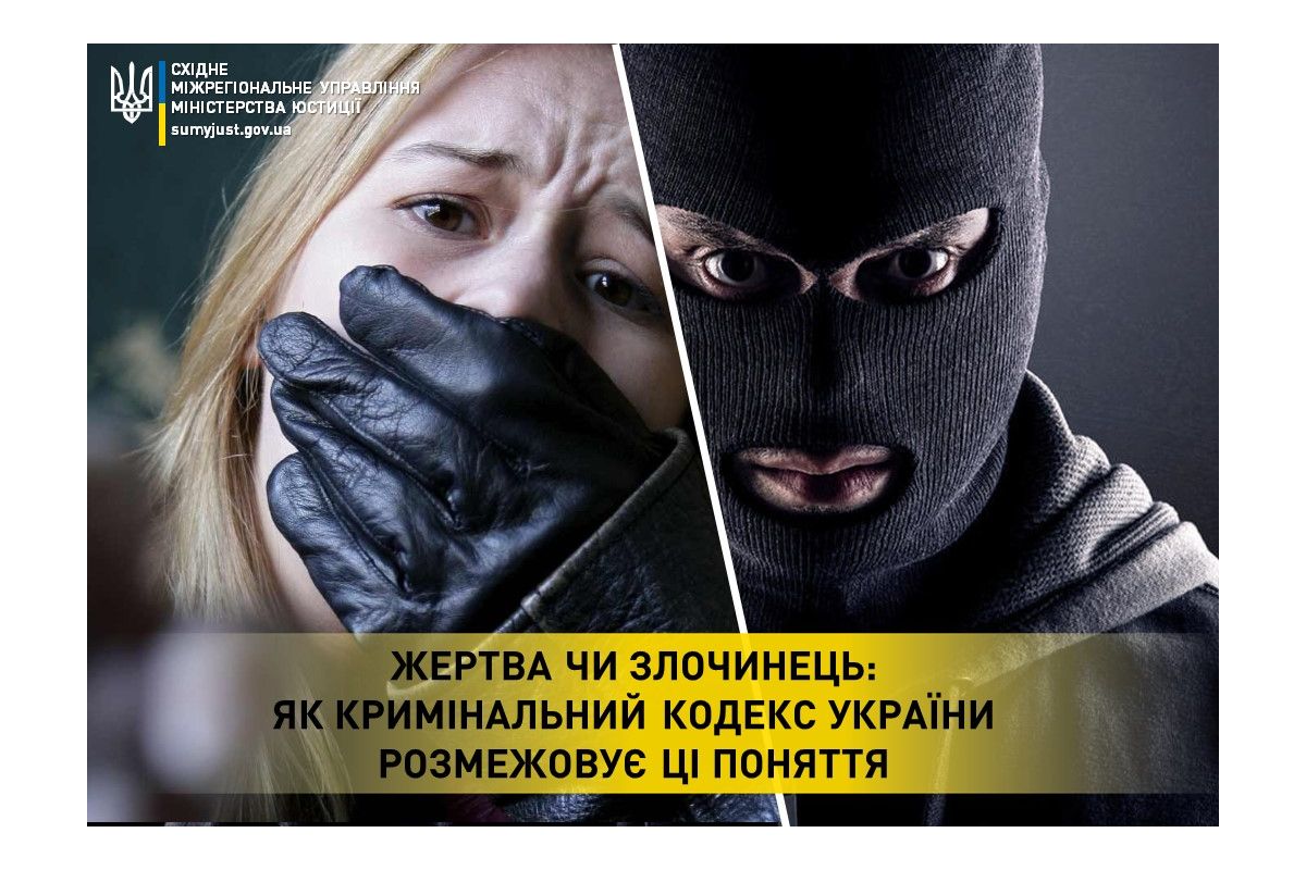 Жертва чи злочинець: як кримінальний кодекс України розмежовує ці поняття Жертва чи злочинець: як кримінальний кодекс України розмежовує ці поняття