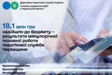 ​18,1 млн грн надійшло до бюджету – результати минулорічної позовної роботи податкової служби Черкащини