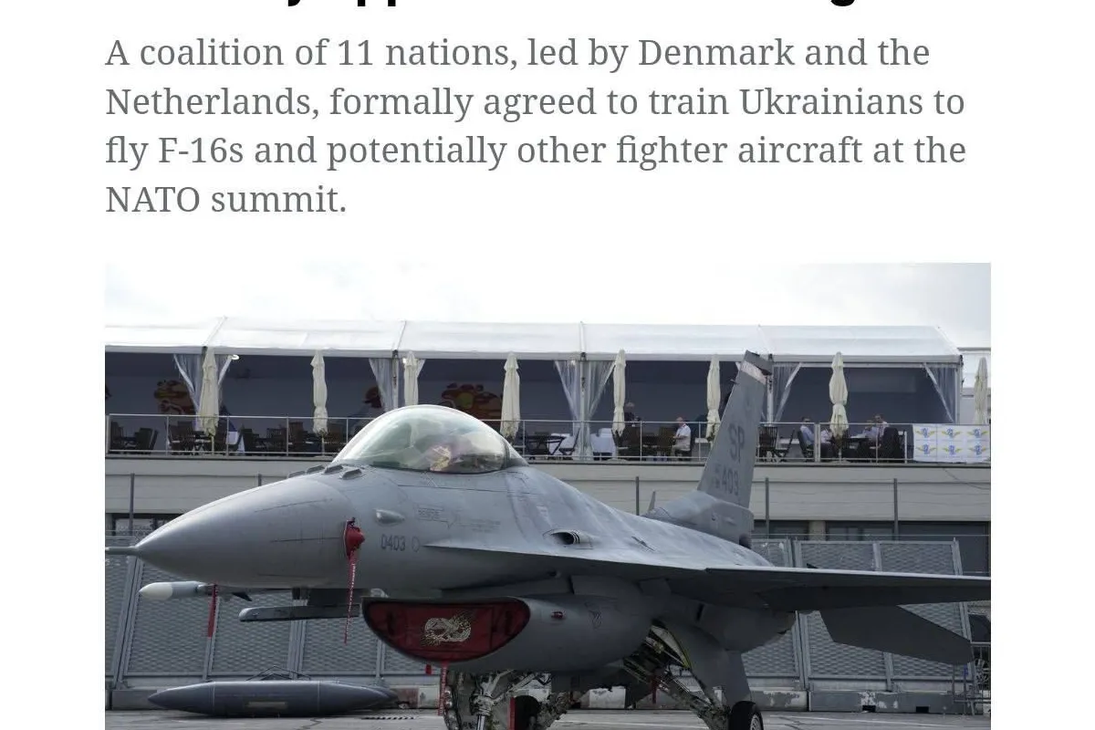США досі не дали добро на навчання українських пілотів літаками F-16, — Politico