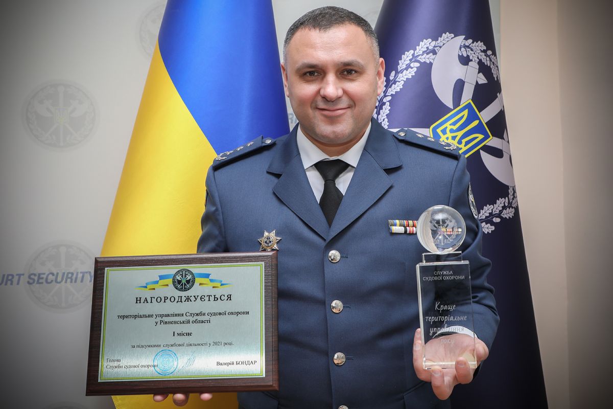Кращим територіальним підрозділом Служби судової охорони за підсумками 2021 року визнано Територіальне управління Служби у Рівненській області Кращим територіальним підрозділом Служби судової охорони за підсумками 2021 року визнано Територіальне управління Служби у Рівненській області