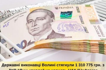 Державні виконавці Волині стягнули 1 310 775 грн. з ДКП “Луцьктепло” на користь НАК “Нафтогаз України” Державні виконавці Волині стягнули 1 310 775 грн. з ДКП “Луцьктепло” на користь НАК “Нафтогаз України”