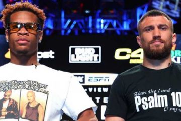 Ломаченко – Хейні: боксери провели напружену дуель поглядів – відео Ломаченко – Хейні: боксери провели напружену дуель поглядів – відео