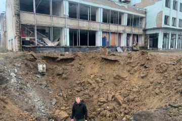 Вирва від ракети, яку вночі ворог випустив по Запорізькій області Вирва від ракети, яку вночі ворог випустив по Запорізькій області