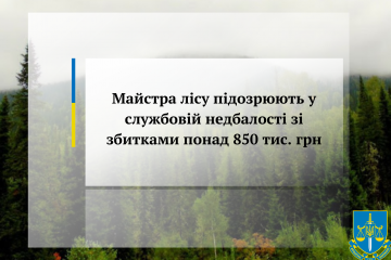 Майстра лісу підозрюють у службовій недбалості зі збитками понад 850 тис. грн Майстра лісу підозрюють у службовій недбалості зі збитками понад 850 тис. грн