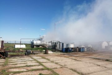 На Миколаївщині горів нафтопереробний завод На Миколаївщині горів нафтопереробний завод