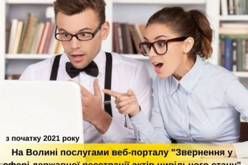 На Волині у 2021 році послугами веб-порталу “Звернення у сфері державної реєстрації актів цивільного стану” скористалося 1614 волинян На Волині у 2021 році послугами веб-порталу “Звернення у сфері державної реєстрації актів цивільного стану” скористалося 1614 волинян