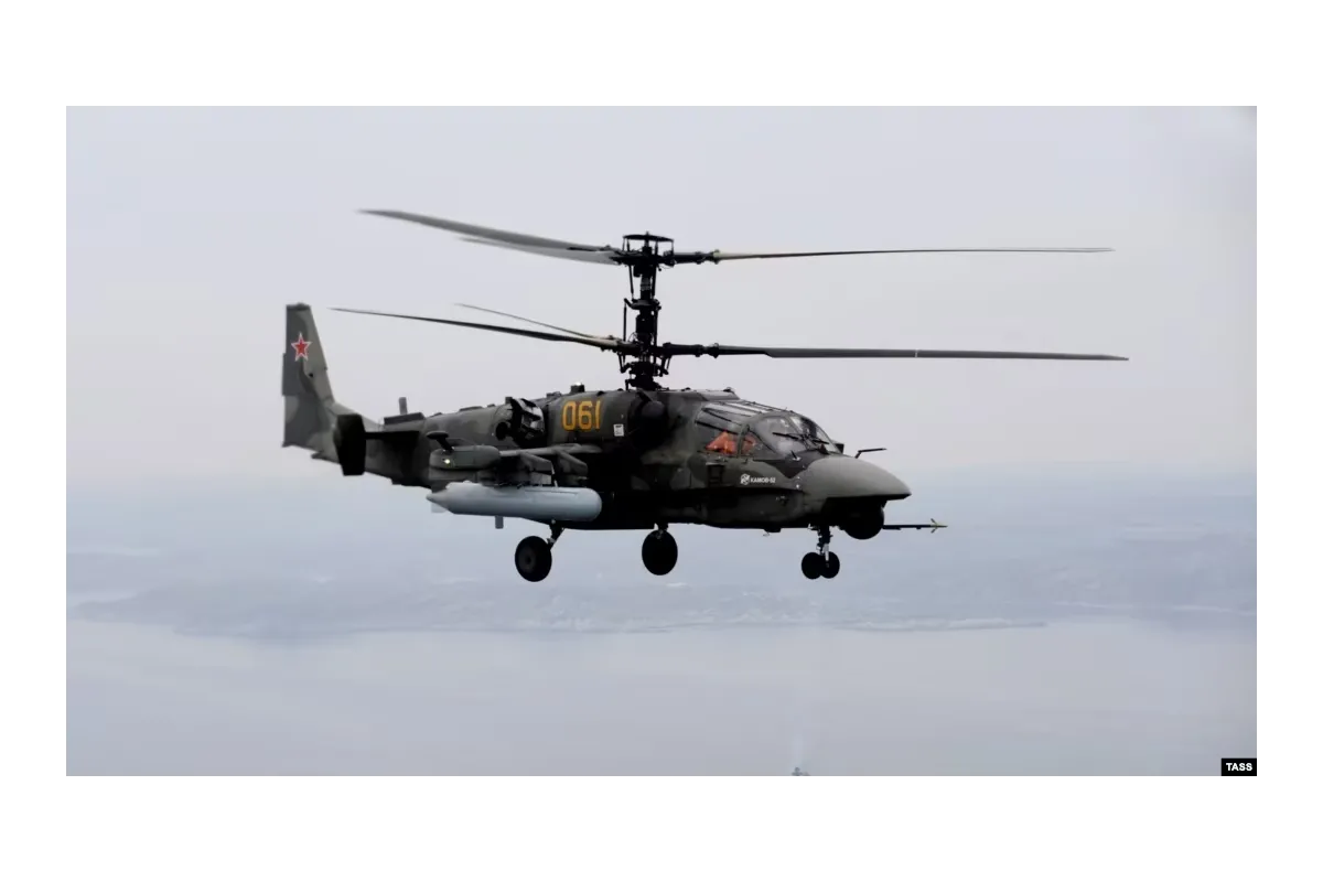 Українські військові сьогодні збили російський гелікоптер Ка-52, повідомили в Генштабі