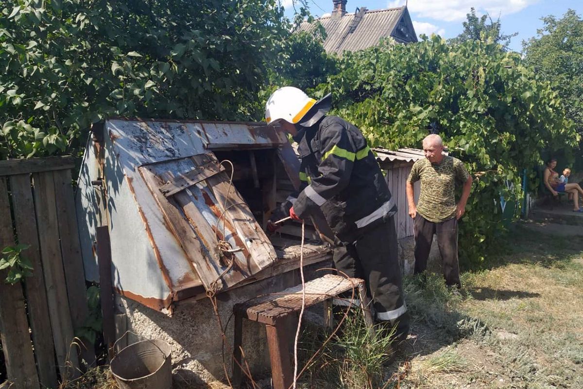 У Петропавлівському районі рятувальники витягли кота з колодязя глибиною 13 метрів