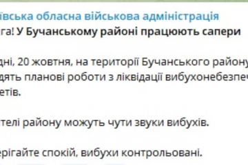 На Київщині впродовж доби - планові роботи з ліквідації ВНП На Київщині впродовж доби - планові роботи з ліквідації ВНП