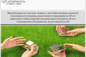 Перехід права на земельну ділянку у разі набуття прав власності, господарського відання, оперативного управління на об’єкт нерухомого майна (крім багатоквартирного будинку), об’єкт незавершеного будівництва, що розміщені на ній Перехід права на земельну ділянку у разі набуття прав власності, господарського відання, оперативного управління на об’єкт нерухомого майна (крім багатоквартирного будинку), об’єкт незавершеного будівництва, що розміщені на ній