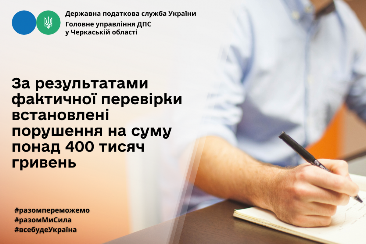 За результатами фактичної перевірки однієї з мереж магазинів встановлені порушення на суму понад 400 тисяч гривень За результатами фактичної перевірки однієї з мереж магазинів встановлені порушення на суму понад 400 тисяч гривень