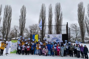 Олімпійський прапор замайорів у Броварах. Олімпійський прапор замайорів у Броварах.