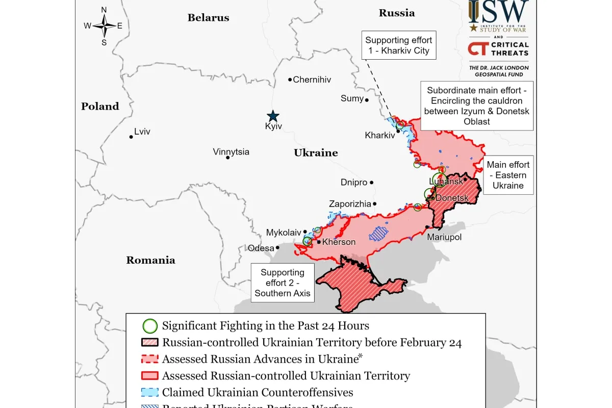 рф може відволікти частину своїх сил від лінії фронту, через вибухи в Криму —  ISW
