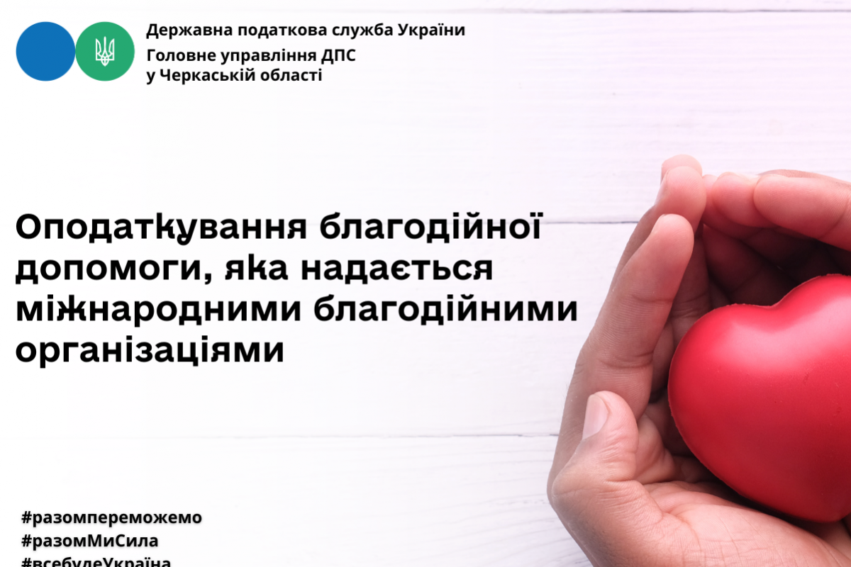 Оподаткування благодійної допомоги, яка надається міжнародними благодійними організаціями 