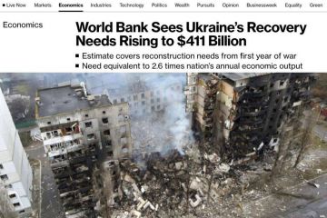 Україні для повоєнного відновлення та реконструкції необхідно щонайменше $411 млрд, — Bloomberg   Україні для повоєнного відновлення та реконструкції необхідно щонайменше $411 млрд, — Bloomberg