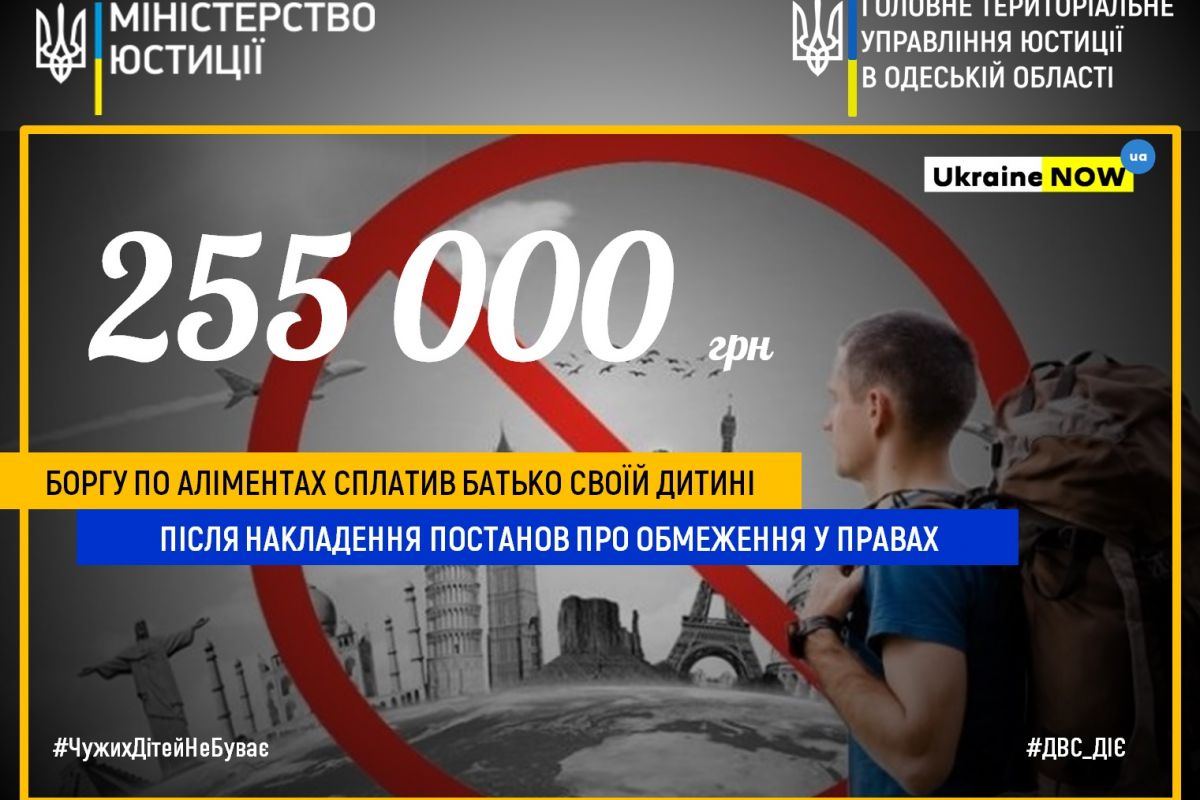 255 000 гривень боргу по аліментах стягнули державнi виконавцi з батька на користь доньки