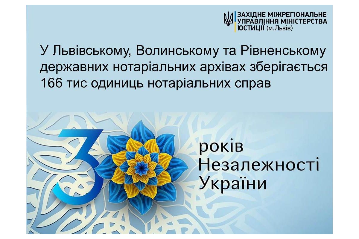 Інформаційне агентство : У державних нотаріальних архівах Львівської, Рівненської та Волинської областей зберігається 166 тисяч справ Інформаційне агентство : У державних нотаріальних архівах Львівської, Рівненської та Волинської областей зберігається 166 тисяч справ
