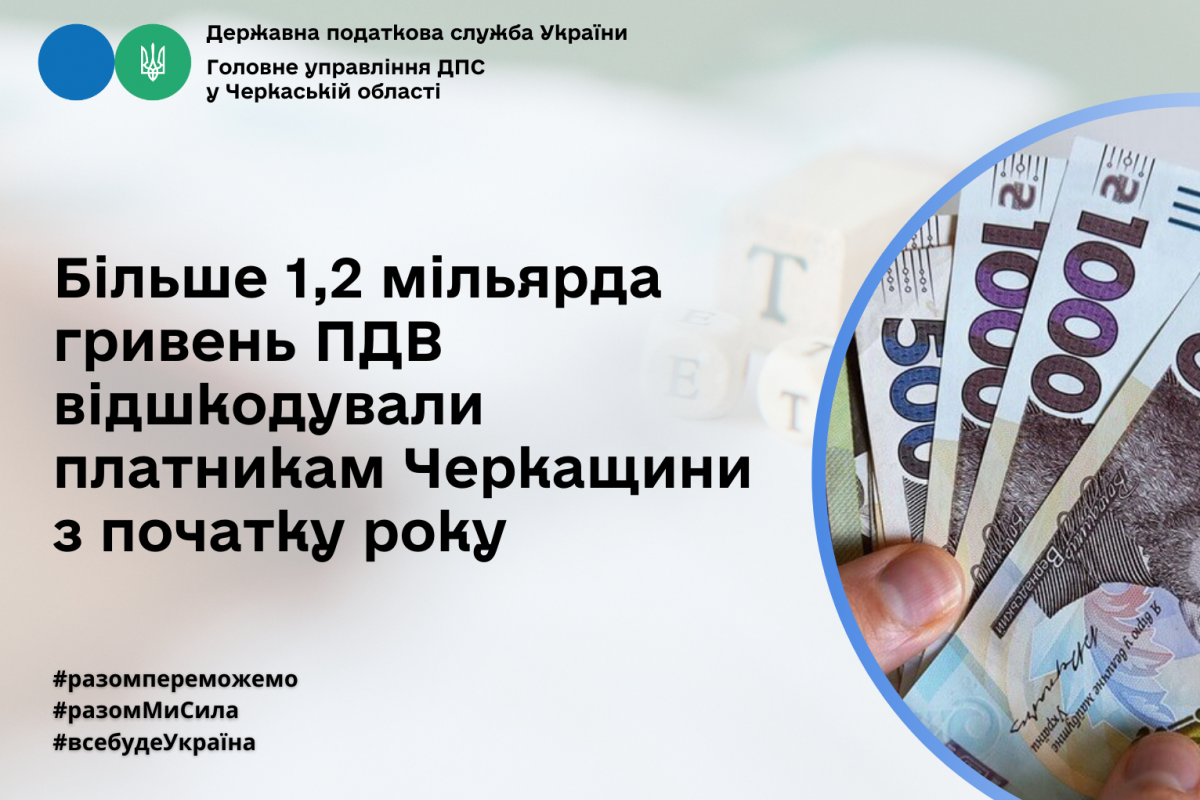 Володимир Жаврід: Більше 1,2 мільярда гривень ПДВ відшкодували платникам Черкащини з початку року