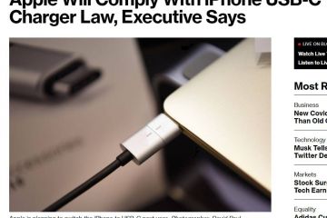 Apple планує перевести iPhone на тип заряджання USB-C вже наступного року, – Bloomberg Apple планує перевести iPhone на тип заряджання USB-C вже наступного року, – Bloomberg