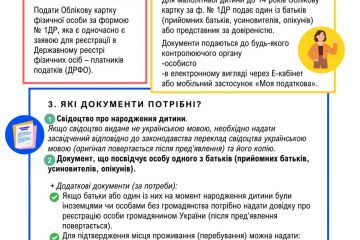 Який порядок отримання дитиною до 14 років документа, що засвідчує реєстрацію у Державному реєстрі фізичних осіб – платників податків? Який порядок отримання дитиною до 14 років документа, що засвідчує реєстрацію у Державному реєстрі фізичних осіб – платників податків?