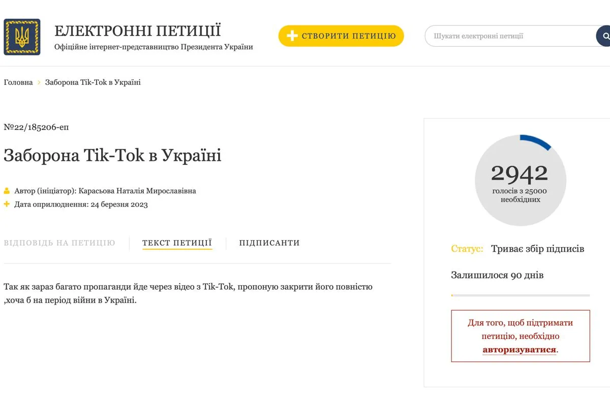 В Україні пропонують заборонити TikTok