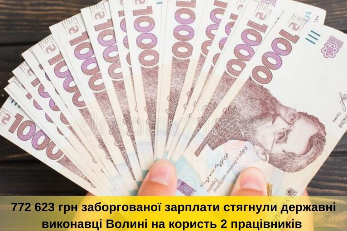 Більше 770 тисяч гривень заборгованої зарплати стягнули державні виконавці Волині на користь 2 працівників “Володимир -Волинського медико - технічного коледжу” Більше 770 тисяч гривень заборгованої зарплати стягнули державні виконавці Волині на користь 2 працівників “Володимир -Волинського медико - технічного коледжу”