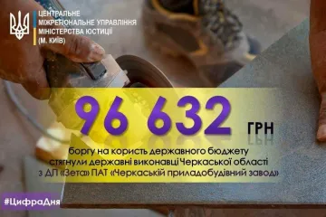 ​Виконавці Соснівського відділу ДВС у м. Черкаси стягнули до державного бюджету України в сумі понад 96 тис грн