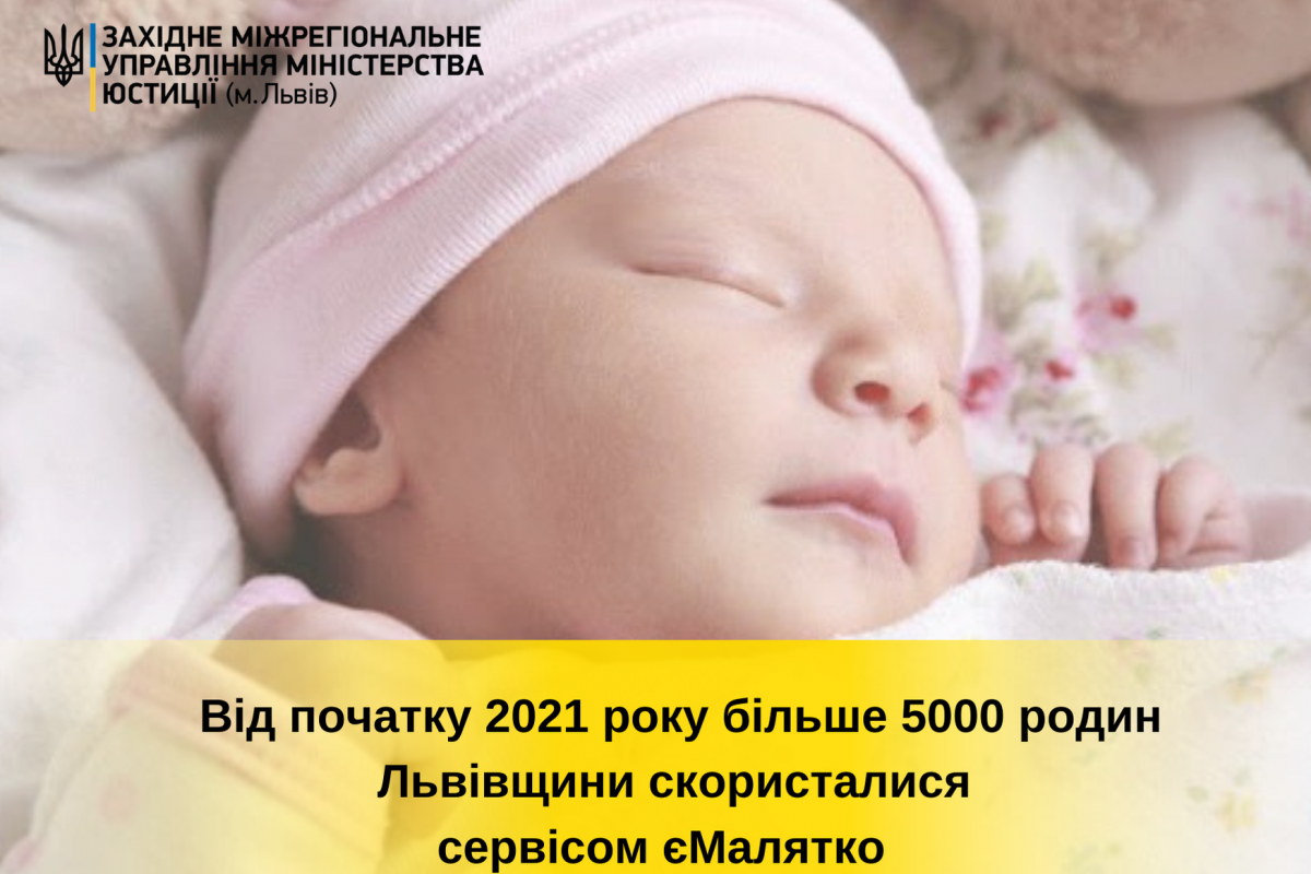 На Львівщині з початку цього року понад 5 тисяч родин отримали комплексну послугу єМалятко На Львівщині з початку цього року понад 5 тисяч родин отримали комплексну послугу єМалятко