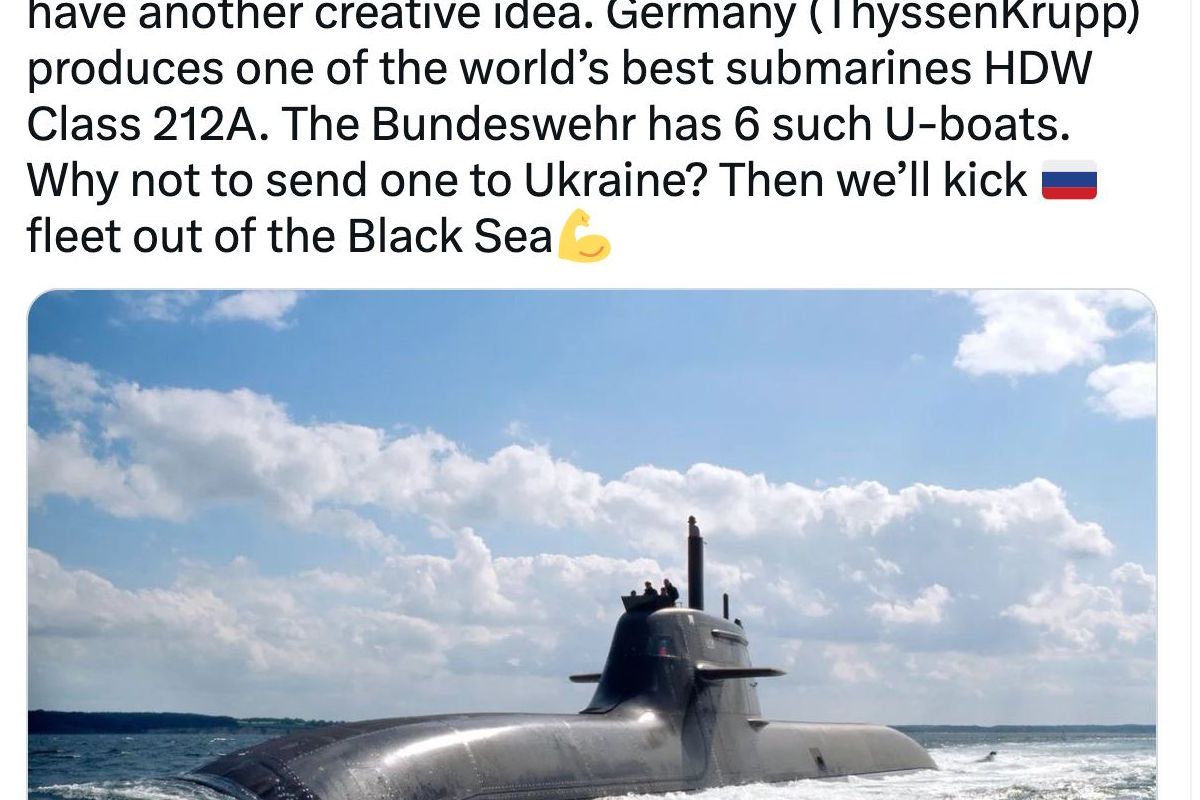 Заступник голови МЗС Мельник запропонував Німеччині поділитися з Україною підводними човнами Заступник голови МЗС Мельник запропонував Німеччині поділитися з Україною підводними човнами