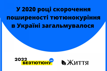 У 2020 році скорочення поширеності тютюнокуріння в Україні загальмувалося У 2020 році скорочення поширеності тютюнокуріння в Україні загальмувалося