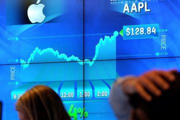 Акції Apple впали майже на 10%		   			Акції Apple впали майже на 10%