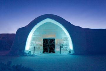 В царстве Снежной королевы: отель из снега и льда в Швеции		   			В царстве Снежной королевы: отель из снега и льда в Швеции