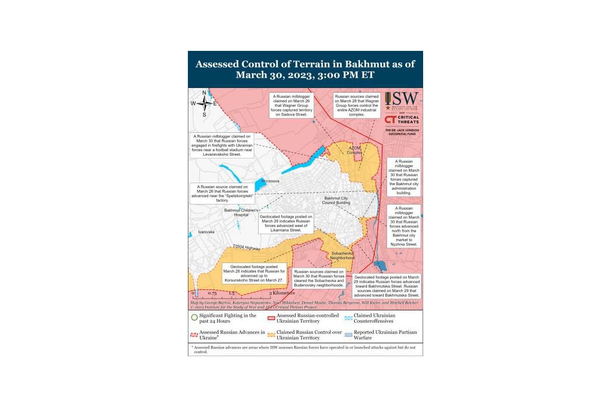ЗСУ в Бахмуті змогли запобігти неминучій загрозі оточенню, — ISW