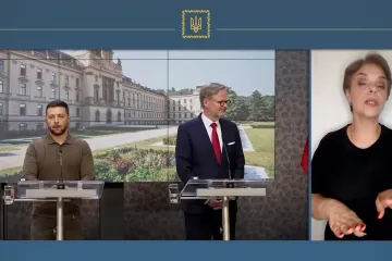 ​Зустріч Володимира Зеленського та Петра Фіали зі ЗМІ