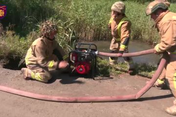 Пожежно-рятувальний підрозділ 115 бригади ЗСУ на тренуванні Пожежно-рятувальний підрозділ 115 бригади ЗСУ на тренуванні