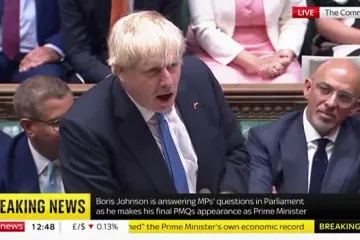 ​Борис Джонсон попрощався з посадою прем'єр-міністра і завершив виступ фразою: «Hasta la vista, baby»