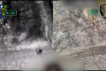 Ураження живої сили противника оператором дрону взводу БпАК  механізованого батальону 23 ОМБр Ураження живої сили противника оператором дрону взводу БпАК  механізованого батальону 23 ОМБр